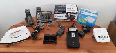 *SOLD* Panasonic Cordless Phones/Answering Machines/Sunbeam Iron, View more