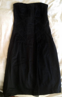 Strapless Black Dress - Size 2