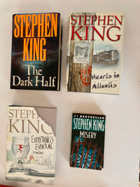 Lot of 4 Stephen King  horror books Good condition 3 hc 1 pb