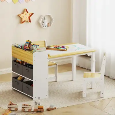 Kids Table and Chairs Set, Toddler Art Table and Chair Set with, View more