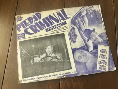 Fun! As is Old Spanish Cardboard Movie Poster Crime Drama, View more