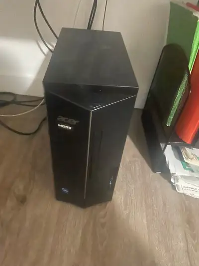 Acer Desktop with Dual ASUS Monitors, View more