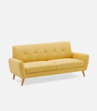 yellow fabric 3 seat sofa , View more