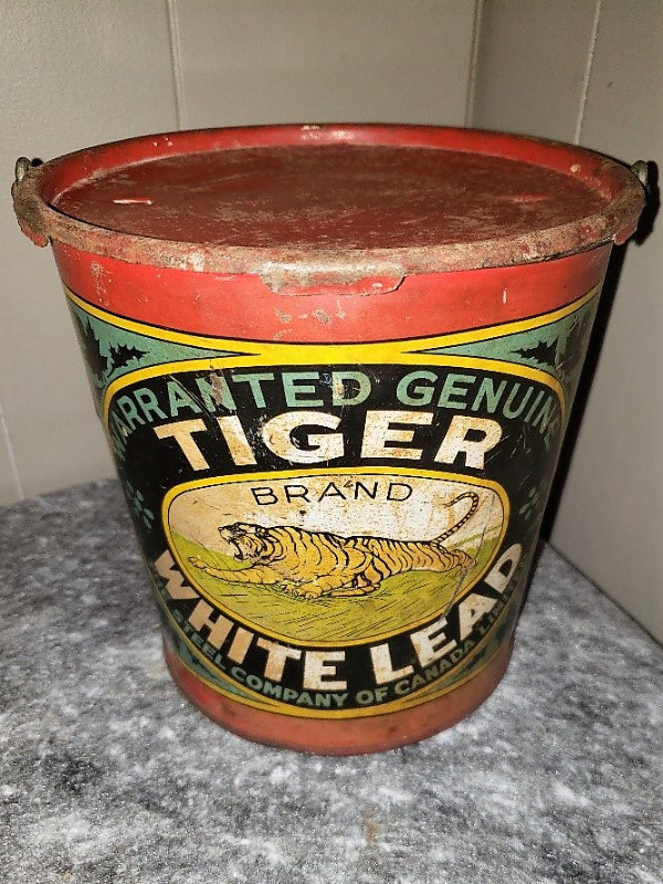 Tiger White Lead Paint can in Arts & Collectibles in Cornwall