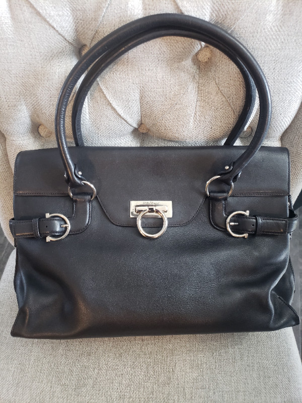 Salvatore Ferragamo leather top handle bag *Authentic * in Women's - Bags & Wallets in Fort McMurray