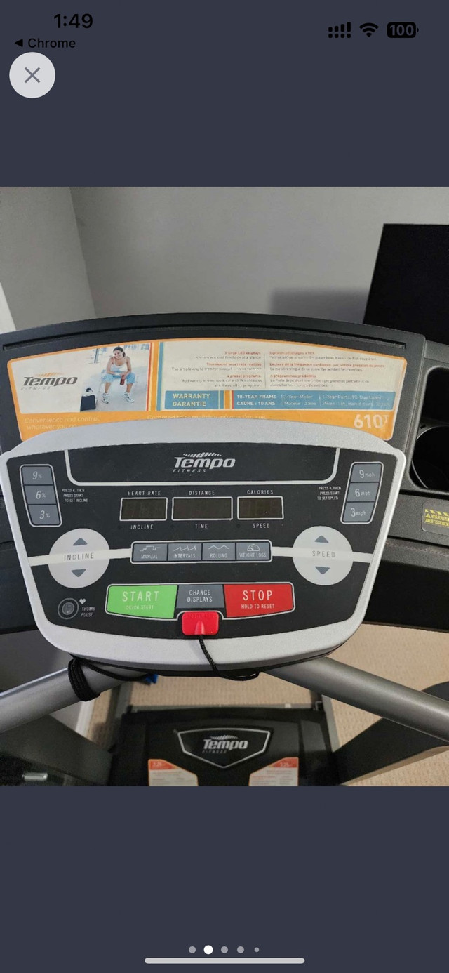 Treadmill  in Exercise Equipment in Mississauga / Peel Region - Image 3