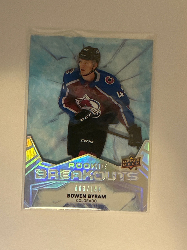 2020-21 Upper  Deck Bowen Byram Rookie Breakouts /100 in Arts & Collectibles in Calgary