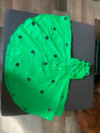 Kids Portable Rain Poncho, animals, green frog, blue dog