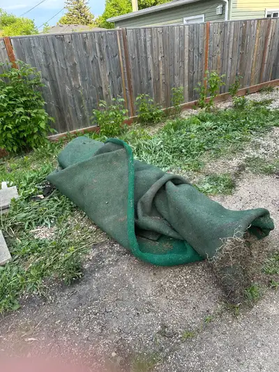 Artificial turf pretty large. Will need help to move