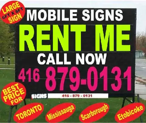 Mobile sign rentals | portable, FULL SIZE "Cheaper Guarantee" in Other Business & Industrial in City of Toronto - Image 7