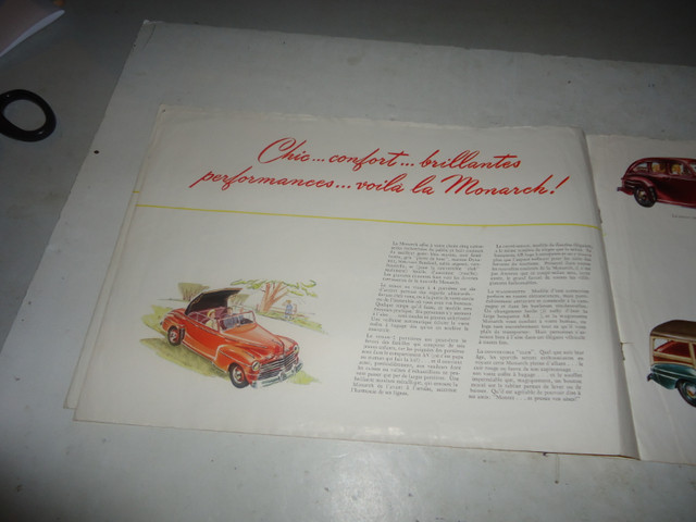 1946 MONARCH SALES BROCHURE. RARE FRENCH LANGUAGE in Arts & Collectibles in Barrie - Image 4