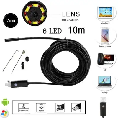Camera Endoscopique Endoscope 6 LED 7mm Lens, View more