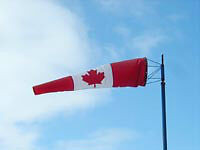 Canadian Flag Windsock, 18" x 6'