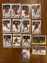 Lot of 14 1989-90 Panini New York Rangers hockey stickers