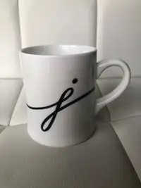 Letter "J" initial mug - Indigo