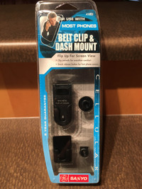 Cell Phone Belt Clip Dash Mount Kit