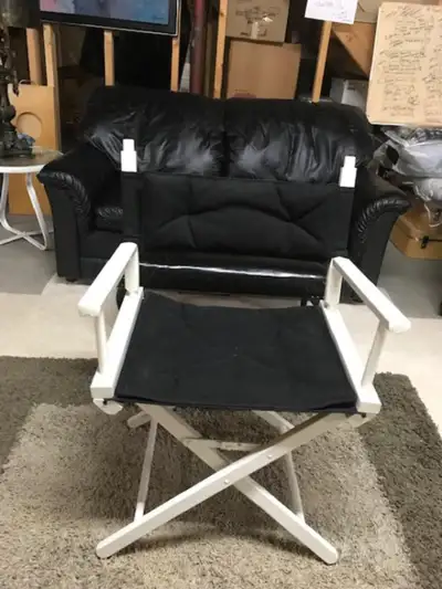 Awesome Directors Chairs…4….and matching White Table .., View more