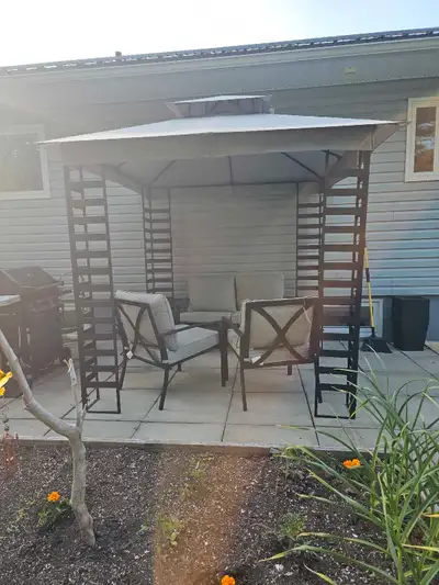 I bought this last fall to set it up in spring. It claimed to be an 8 x 8 gazebo, but upon setting i...