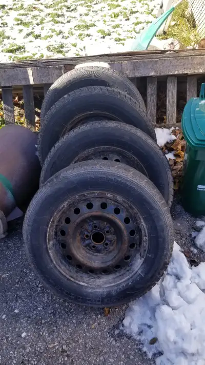 used 2 seasons, lots of tread left on two, less on the other two. off a Subaru Forrester. Some surfa...