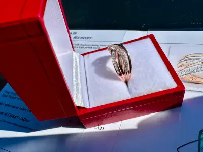 #787 - 10k Rose Gold, .43 Ct Diamond Ring, Size 7, View more