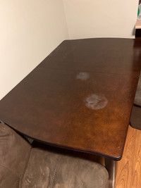 Solid wood dining table for sale with extension 