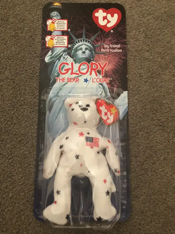 1999 TY Teenie Beanies Glory Bear from McDonald's - NIP628647441798411228