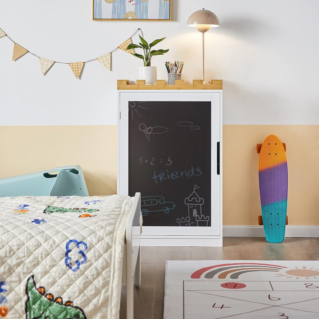 NEW Kids Cabinet Bookcase with Chalkboard (Sobuy) White in Bookcases & Shelving Units in Markham / York Region - Image 4