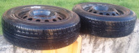 2 Tires-P175/65R14 All Seasons - (on rims)