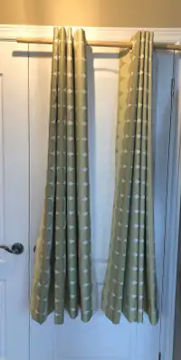 Two black out curtain panels