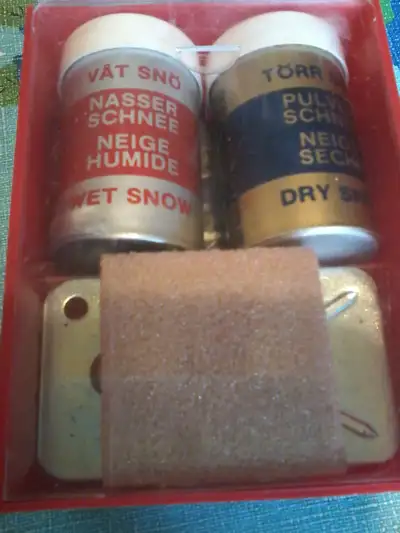 I have a New Swix ski wax kit, it includes wet and dry waxes, applicator/scraper, instructions and c...