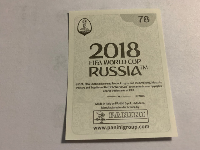 2018 PANINI FIFA WORLD CUP RUSSIA RAMY RABIA STICKER #78 EGYPT dans Art et objets de collection  à Longueuil/Rive Sud - Image 2