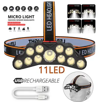 11LED rechargeable headlamp, View more