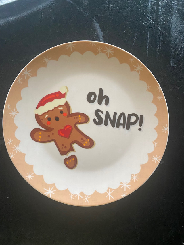 “Oh SNAP!” Gingerbread Man Plate and Mug in Arts & Collectibles in City of Toronto - Image 4