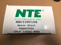 NTE MSC330V108 Motor Start Capacitor 108-130uF 330VAC