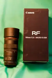 Canon RF 100 L F2.8 Macro, LNIB, lightly used