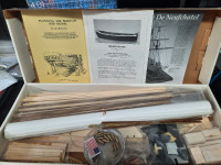 Wooden model ship kit.