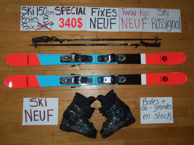 Équipements de ski alpin twin tip et titanium 146 150 154 cm dans Ski  à Granby - Image 2