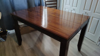 PUB HEIGHT TABLE AND 8+1 MATCHING CHAIRS