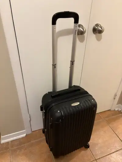 22" hard shell carry on luggage $95, black suitcase, View more