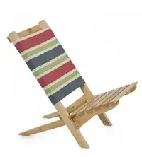 Solid Oak Folding Beach Chair. 