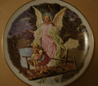 Gift, Collector, Vintage Gaurdian Angel Plates