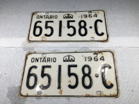 ONTARIO LICENSE PLATES 1960s SETS.