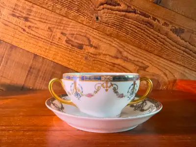 Limoges Elite Rare Two-handle Tea Cup Set, View more