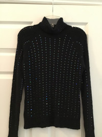 Fabulous black designer sweater with sequins