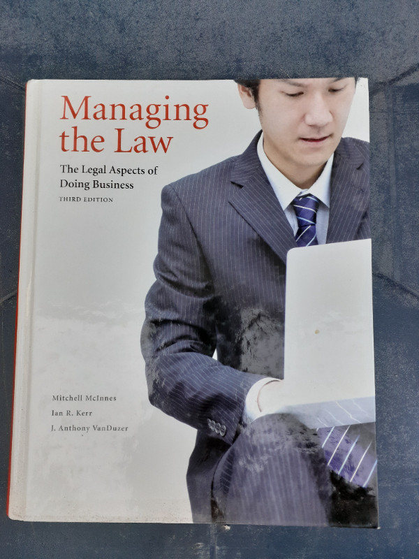 Managing the Law: The Legal Aspects of Doing Business in Textbooks in City of Halifax