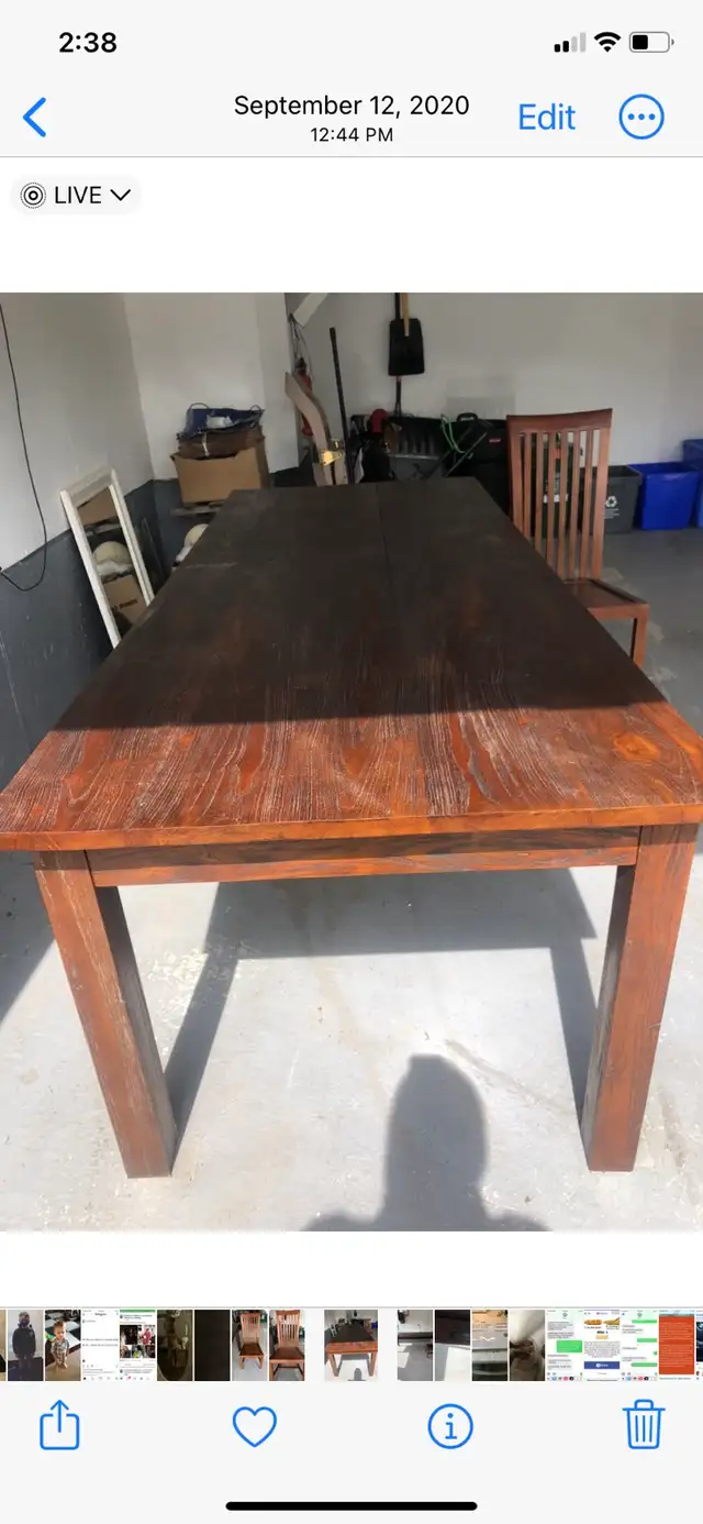 Muskoka Teak Dining Table and 10 chairs in Dining Tables & Sets in Barrie - Image 4