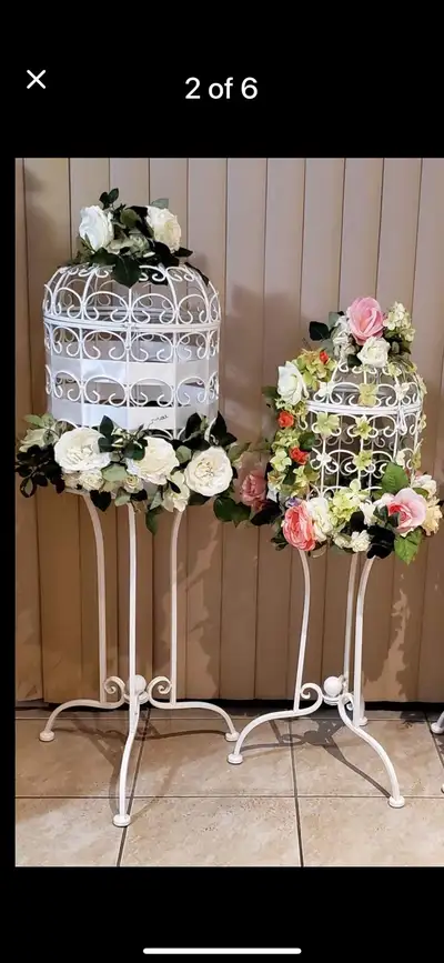 All come as seen in pictures. sale Medium 3.5 feet tall, multi colour floral. $100 large, 4 feet tal...