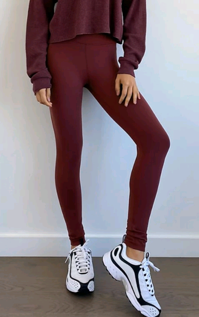 Aritzia TNA Leggings - Size Medium - 2 pair - Burgundy & Taupe, View more