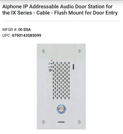 Aiphone IX-SSA Door Station, View more