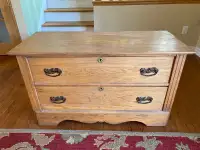 2 drawer wood cabinet